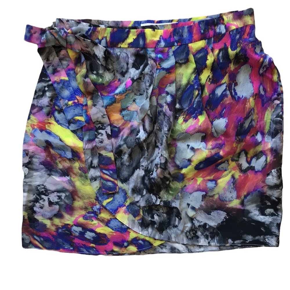 Amanda Uprichard Silk Wrap Miniskirt Skirt Sz XS
